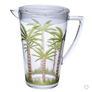 New, Leading Ware Large Palm Tree Acrylic Pitcher w/Spout